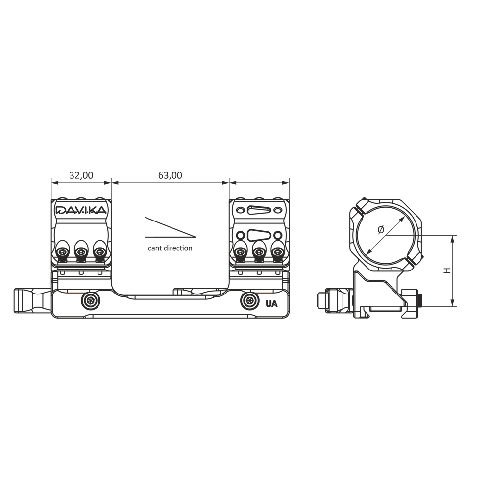 Montaż do lunety 30mm | szyna Picatinny QD Ergo base