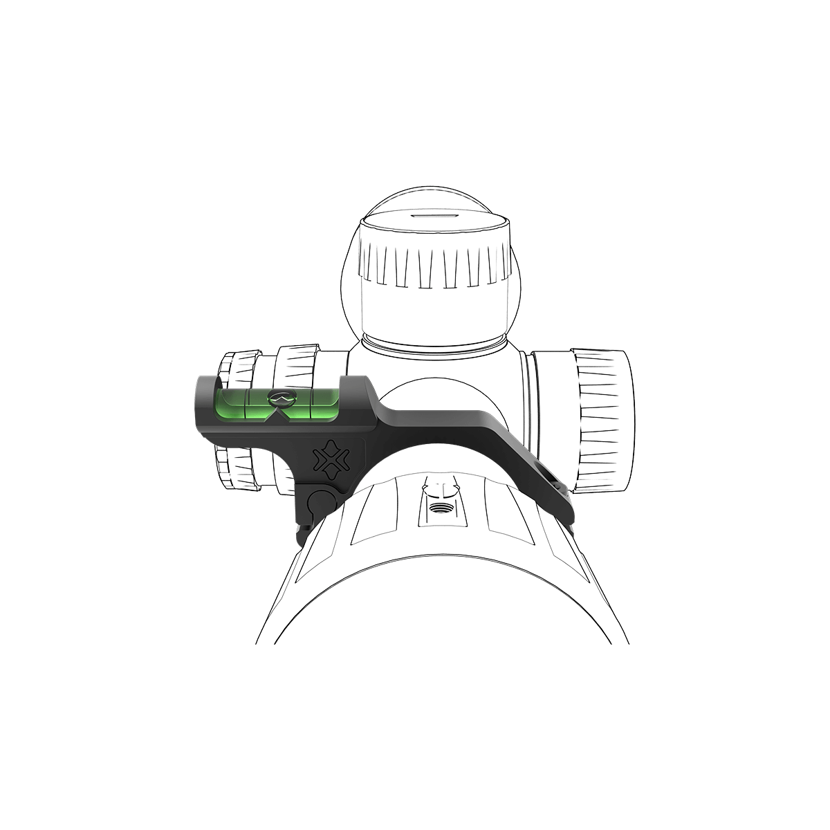 Poziomica pęcherzykowa z przesunięciem 30 mm dla luneta celownicza