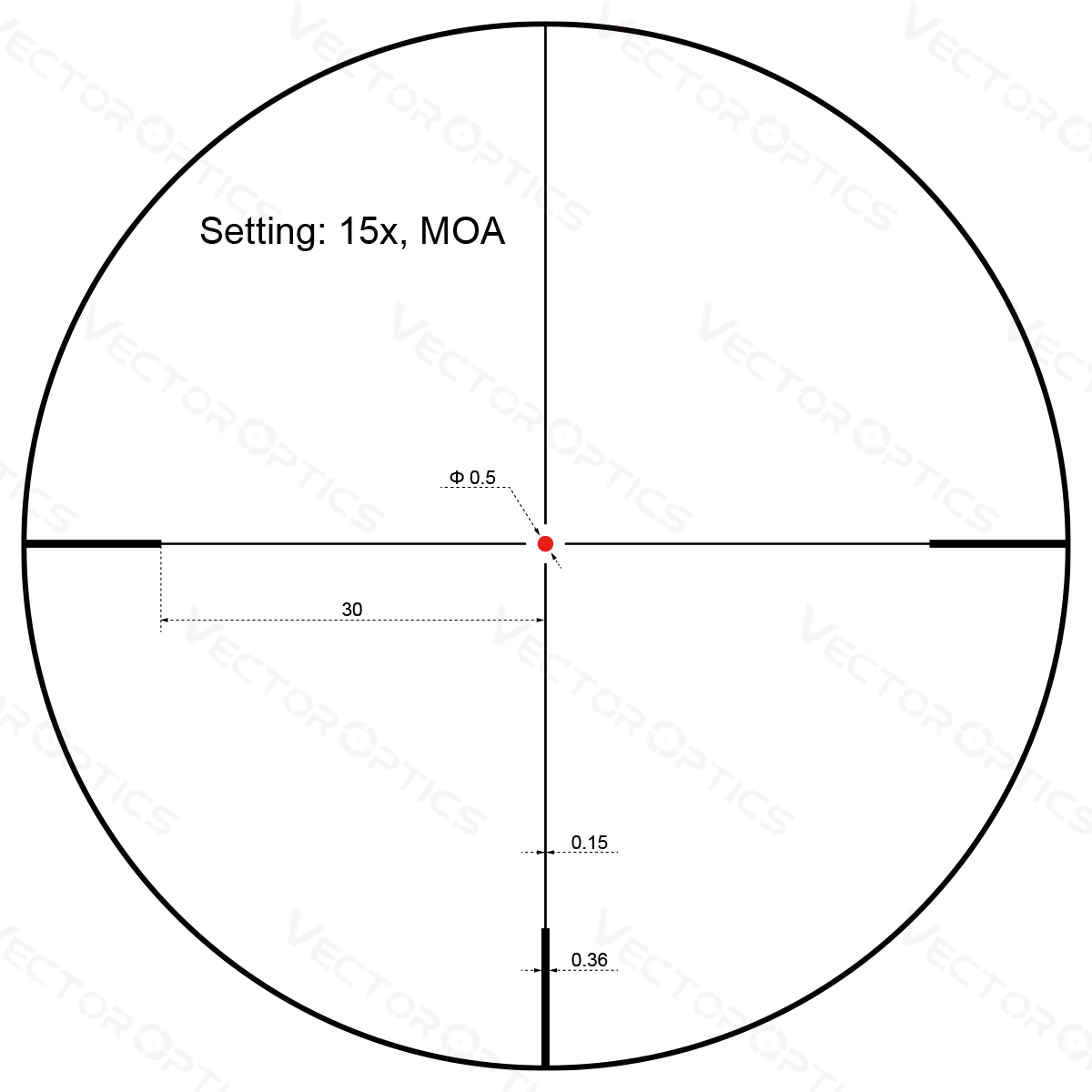 Vector Optics Forester 3-15x50SFP luneta celownicza