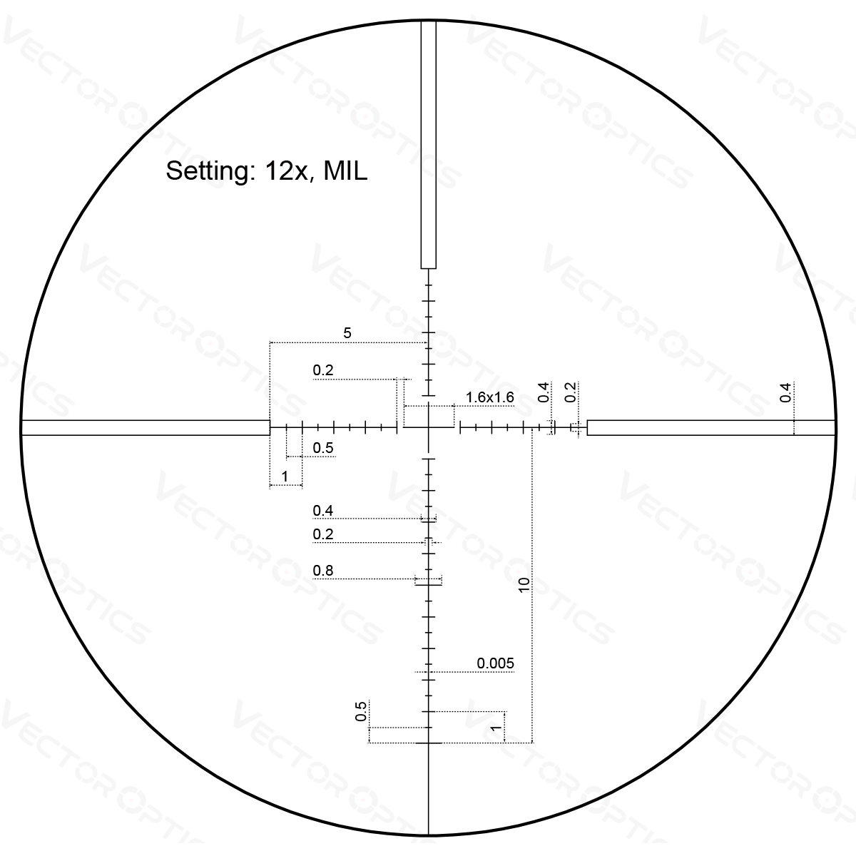 Vector Optics Veyron 3-12x44 SFP kompakt luneta celownicza