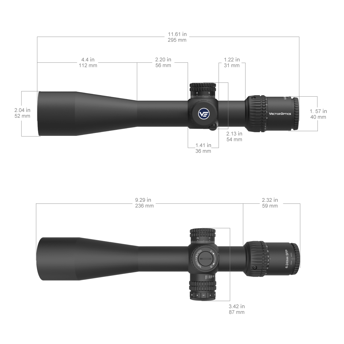 Vector Optics Veyron 6-24x44IR SFP kompaktowa luneta celownicza