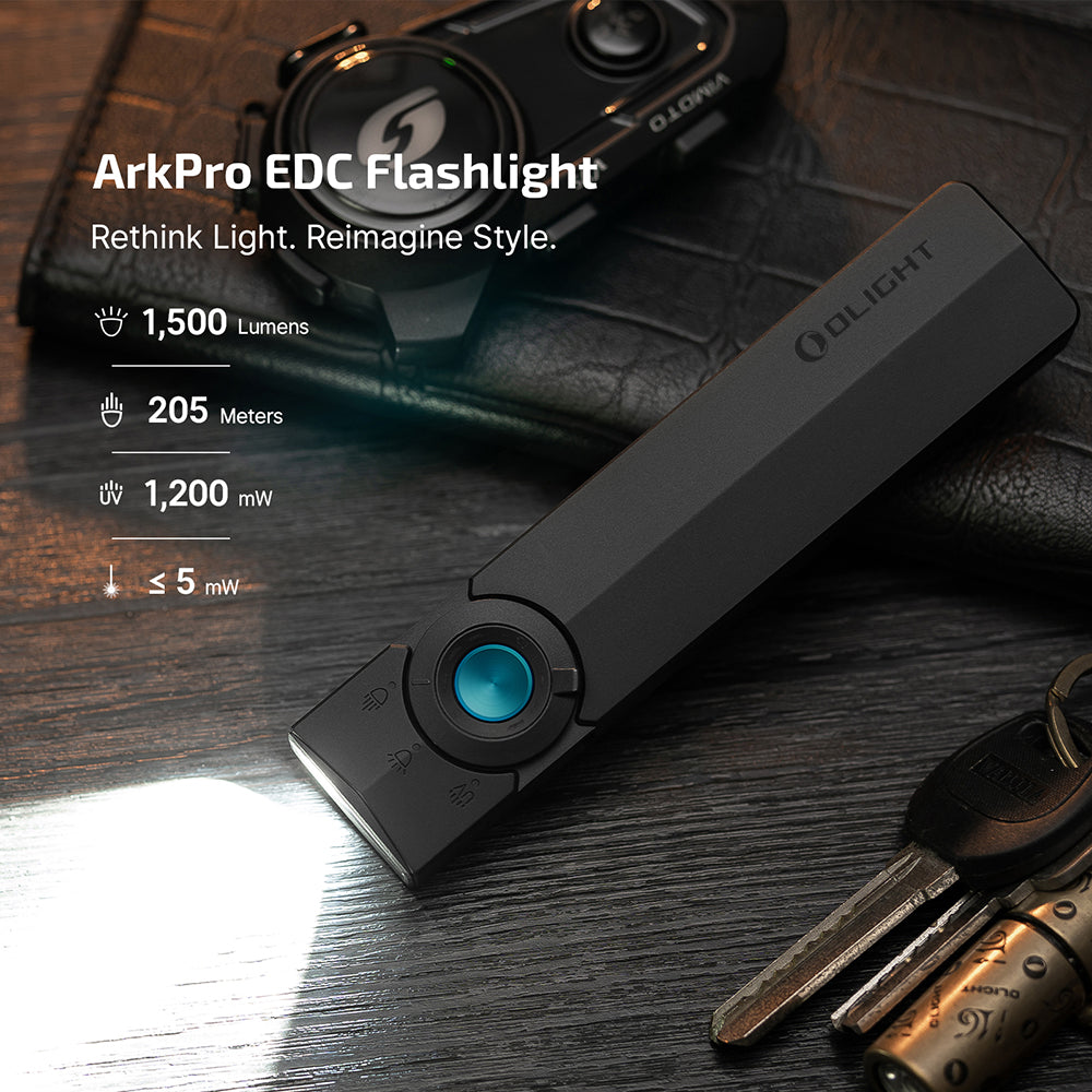 Olight ArkPro | płaska latarka EDC 4-w-1 | 1.500 lm