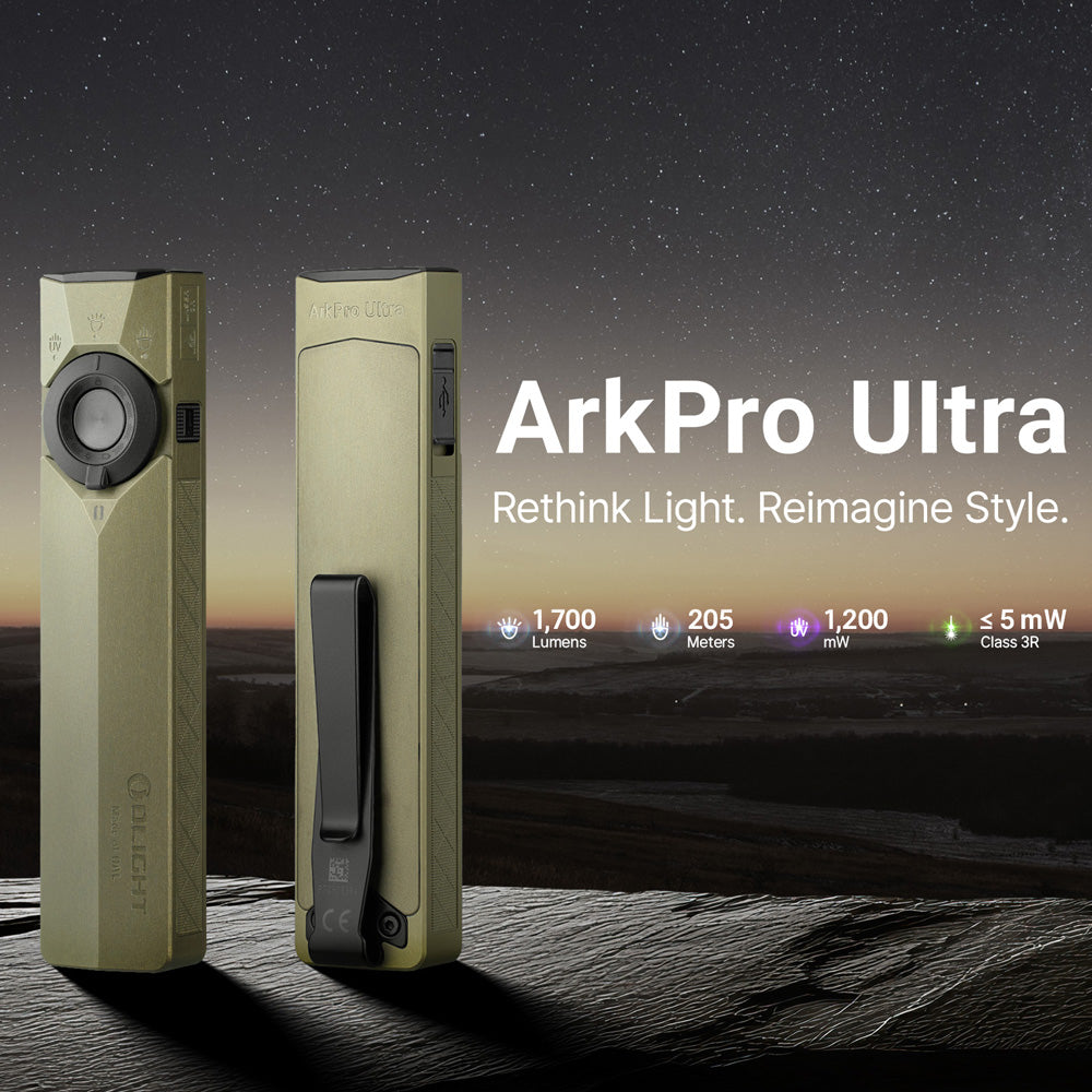 Olight ArkPro Ultra | płaska latarka EDC 4-w-1 | 1.700 lm - Olive Green