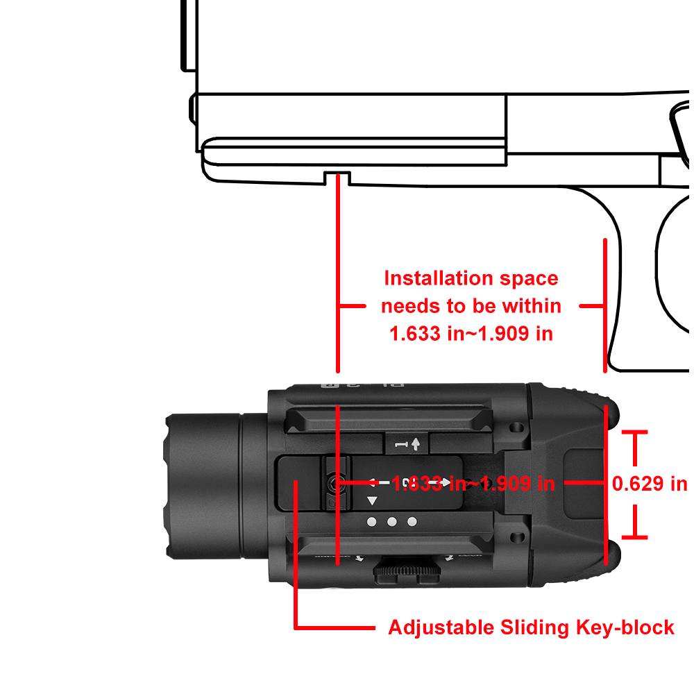 Olight PL-3R Valkyrie | latarka do pistoletu | 1.500 lm