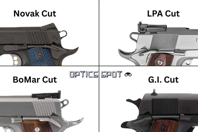 1911 [BoMar Cut] w pełni regulowana szczerbinka | rowkowana z 3 punktami