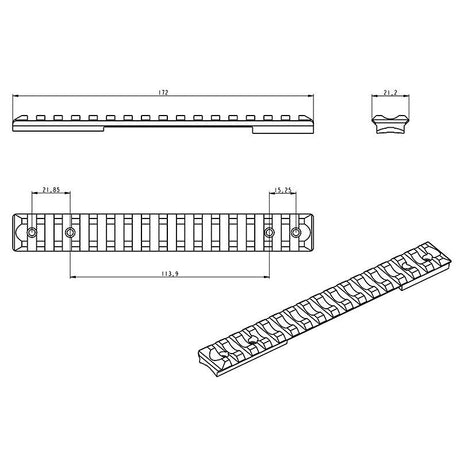 CZ 600 szyna Picatinny [steel] | Long