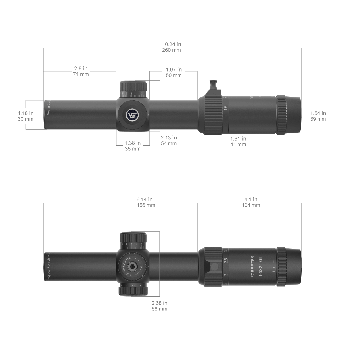 Vector Optics Forester 1-5x24SFP GenII luneta celownicza 