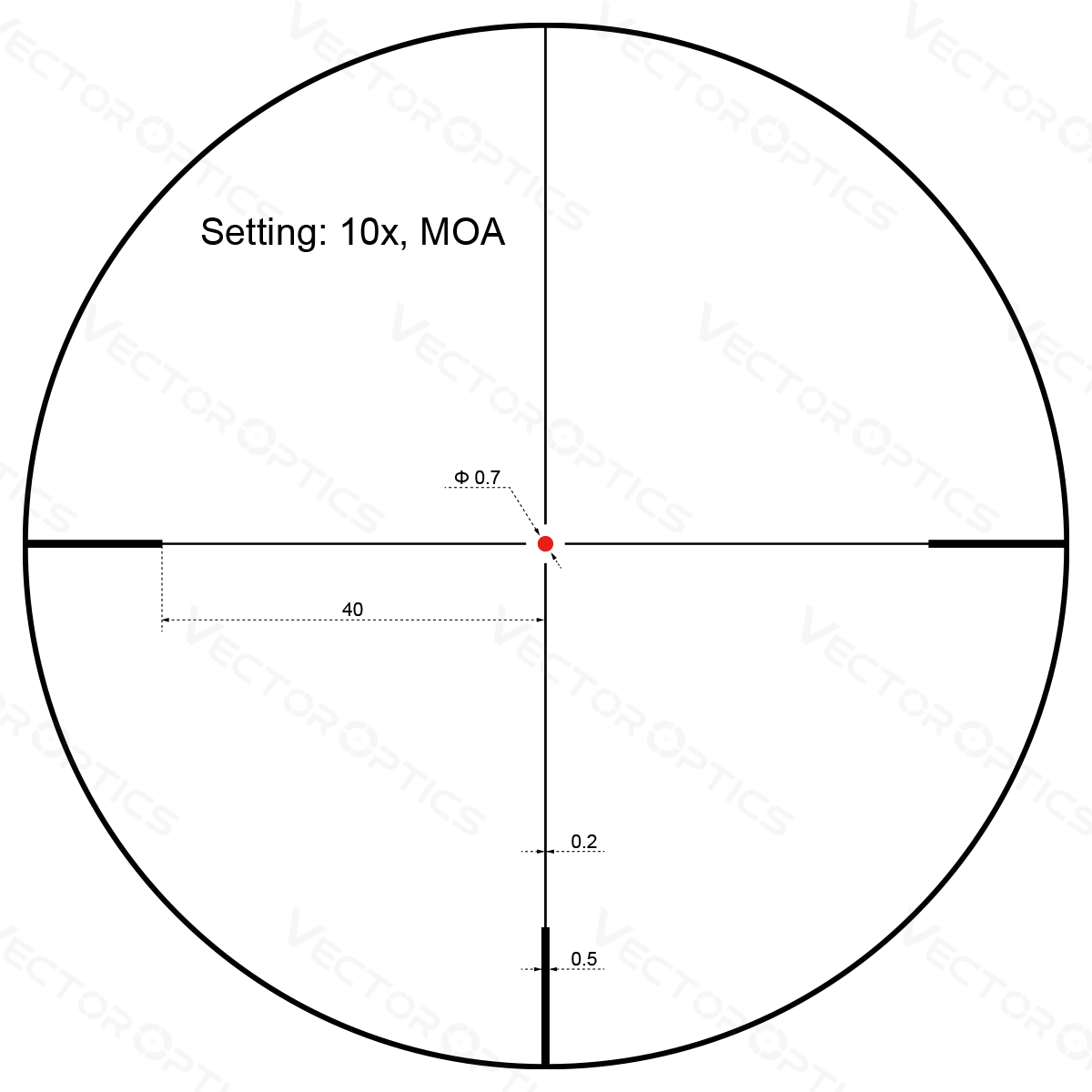 Vector Optics Leśniczy 2-10x40SFP luneta celownicza 