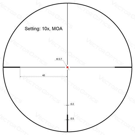 Vector Optics Forester 2-10x40SFP luneta celownicza