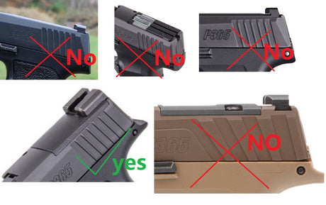 Sig P365 [X & XL] płytka pod kolimator | type C [RMR RTS & Docter footprint]