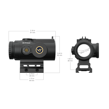 Vector Optics Paragon 4x24 ultra kompaktowy pryzmatyczny celownik do karabinu