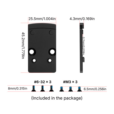 Adapter footprint | z Trijicon RMR na Shield RMSc & K-series footprint