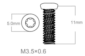 Zestaw śrub 3 szt. | M3.5x0.6 [T10]