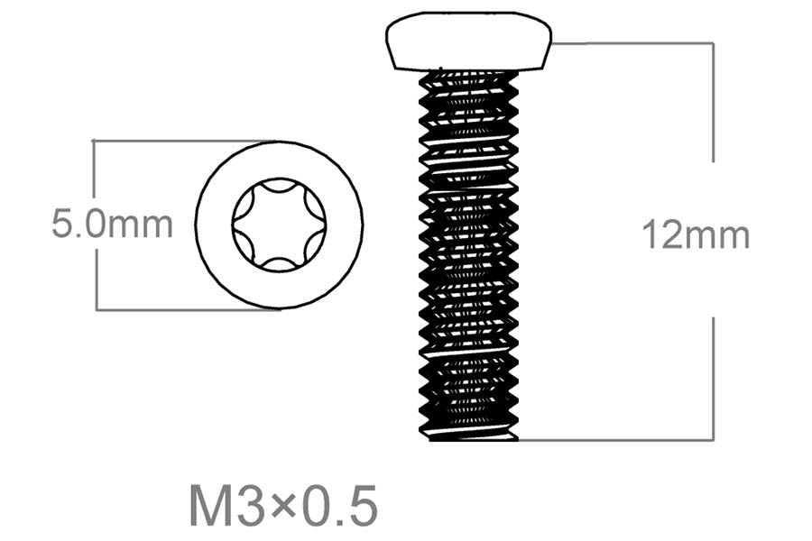 Zestaw śrub 3 szt. | M3x0.5 [T10] 