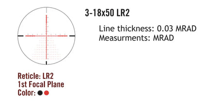 Sightmark Presidio 3-18x50 LR2 FFP luneta celownicza
