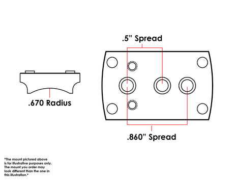 Universal shotgun / rifle [.670’’ Radius] montaż kolimatora | type S [RMSc DPP K-series footprint]