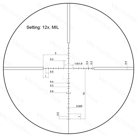Vector Optics Veyron 3-12x44 SFP kompakt luneta celownicza