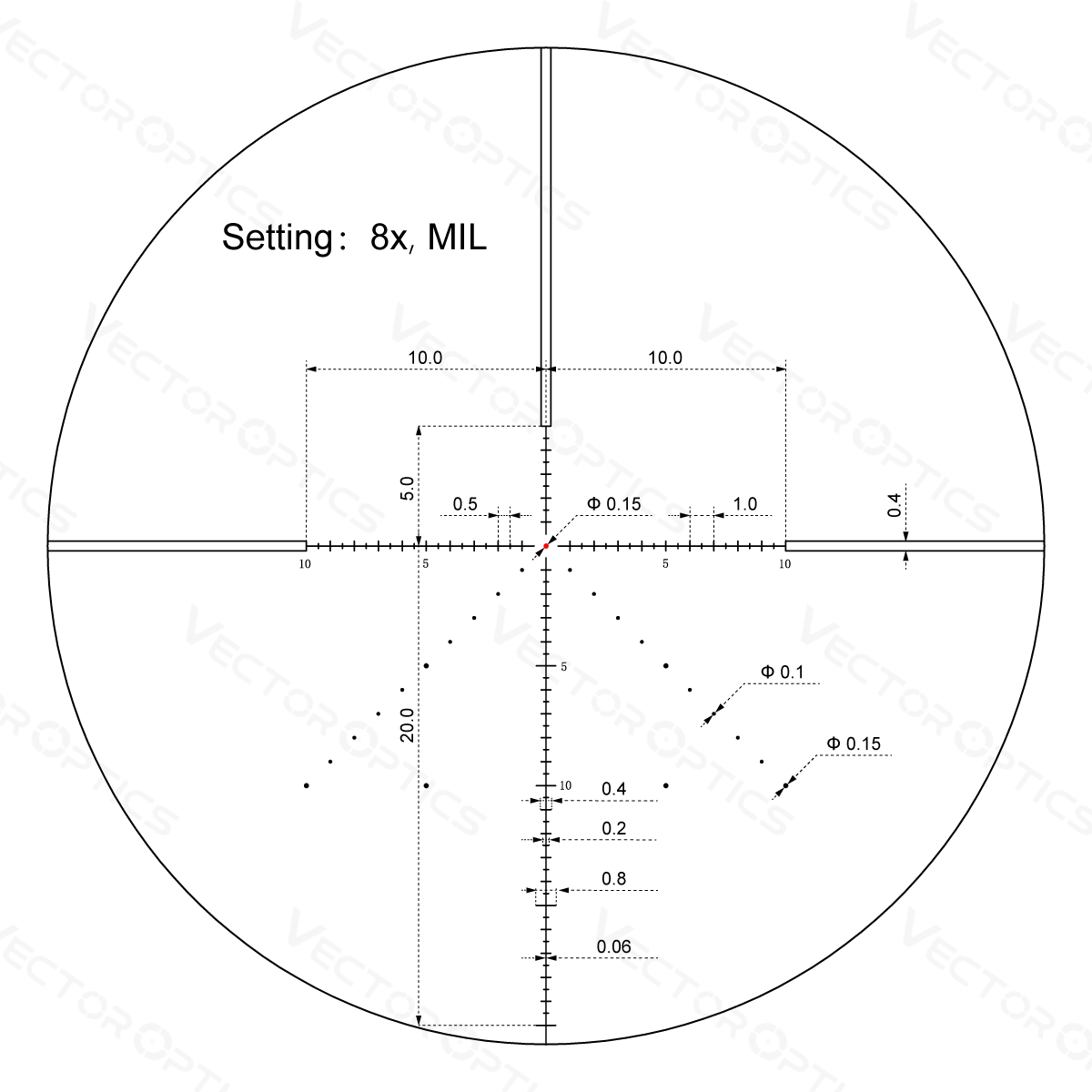 Vector Optics Veyron 2-8x32IR kompaktowy luneta celownicza 