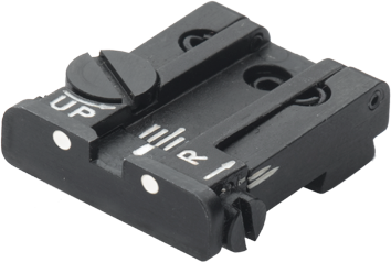 Regulowana szczerbinka do Glock [G17 G19 G26 & other] | white dots