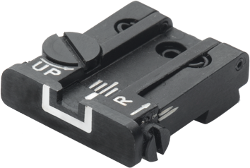 Regulowana szczerbinka do Glock [G17 G19 G26 & other] | białe linie