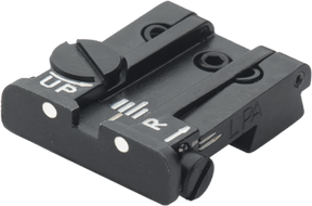 Browning Hi-Power [Sport Vigilante Mark III Practical HP40] regulowana szczerbinka | białe kropki