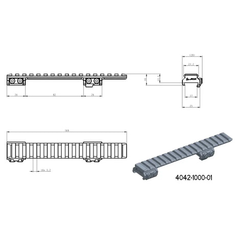 CZ 500 & CZ 557 szyna Picatinny | Długa