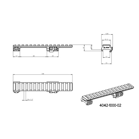 CZ 550 & CZ 557 szyna Picatinny | Krótka
