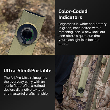 Olight ArkPro Ultra | płaska latarka EDC 4-w-1 | 1.700 lm - Olive Green