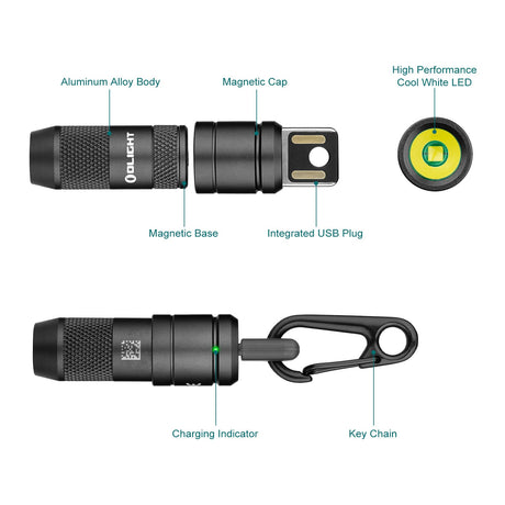 Olight imini 2 | mini ładowalna brelokowa latarka | 50 lm