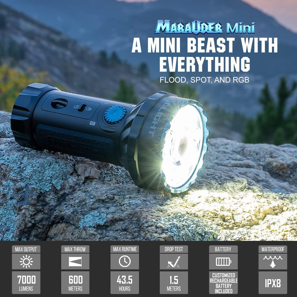 Olight Marauder Mini | wielokolorowa akumulatorowa latarka | 7.000 lm