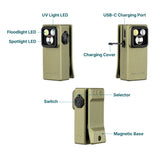 Olight Oclip Ultra | 3-w-1 przypinana latarka EDC | 530 lm - Olive Green
