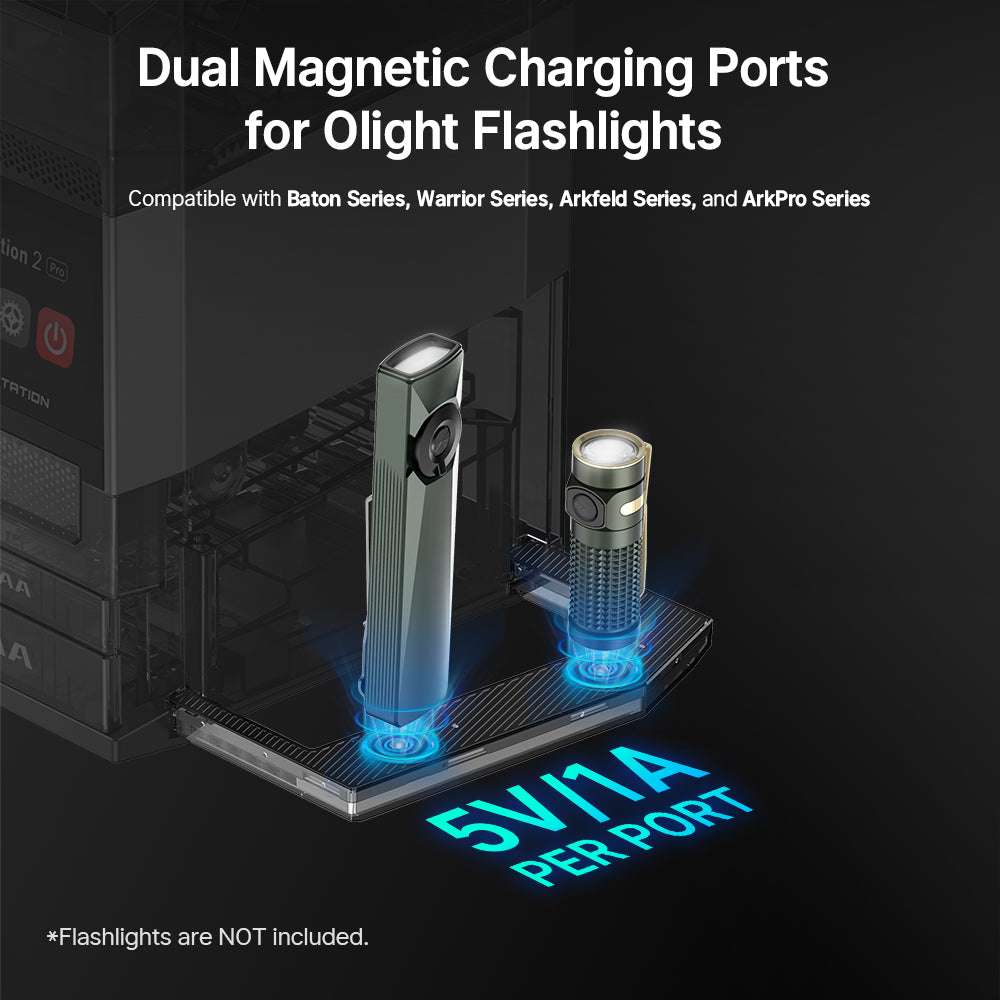 Olight Ostation 2 Pro | inteligentna ładowarka do baterii AA/AAA | 3-w-1
