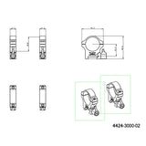 30mm scope rings | Picatinny base with lever JK-N