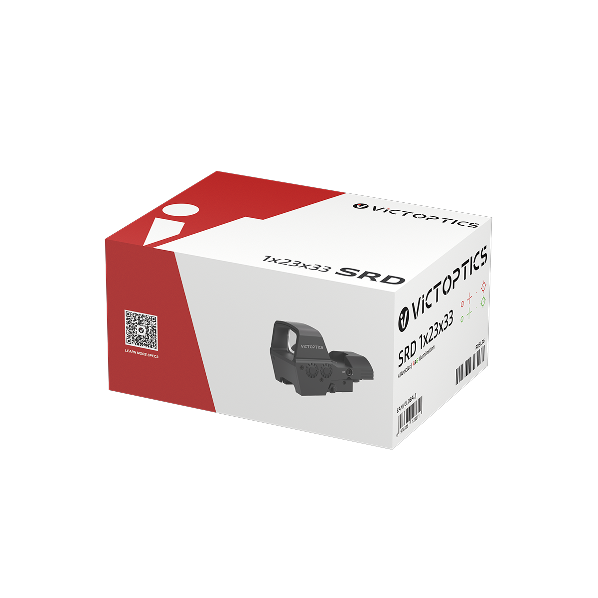 VictOptics SRD 1x23x33 kolimator z czterema rodzajami siatki celowniczej